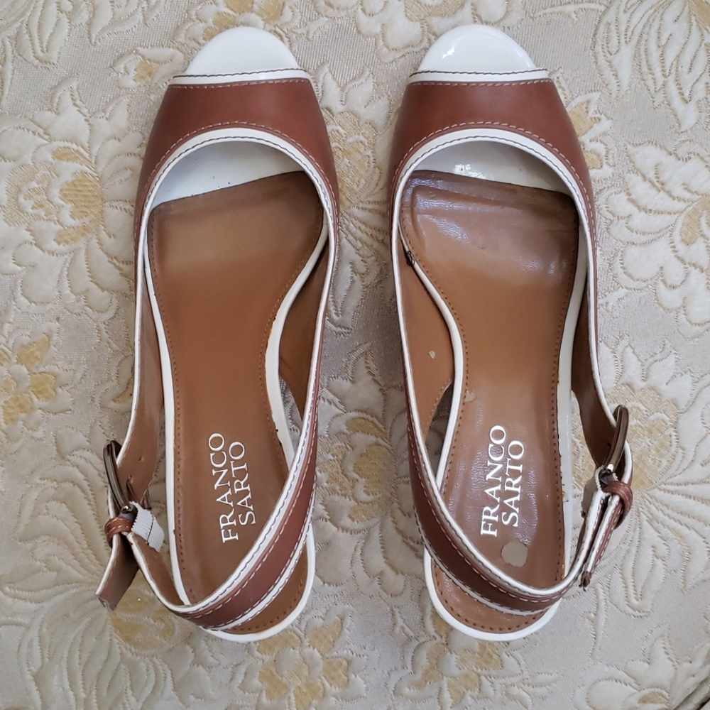 Franco Sarto Peep Toe Wedge Size 8